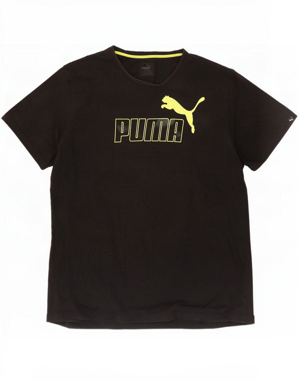 Puma muška majica s grafičkim motivima 2XL crni pamuk