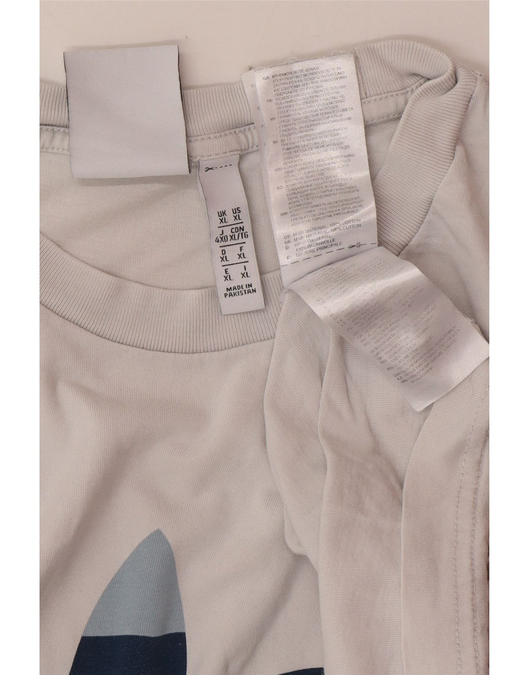 ADIDAS muška majica kratkih rukava s grafičkim motivima XL bijeli pamuk