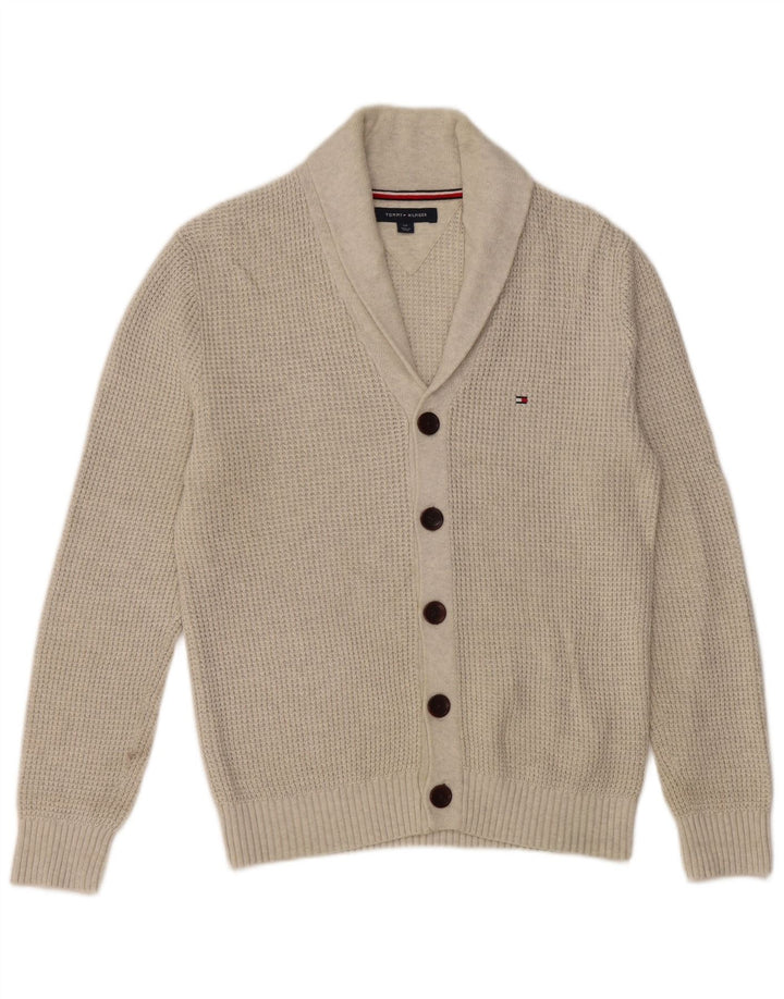 TOMMY HILFIGER Muški kardigan pulover Mali sivi pamuk