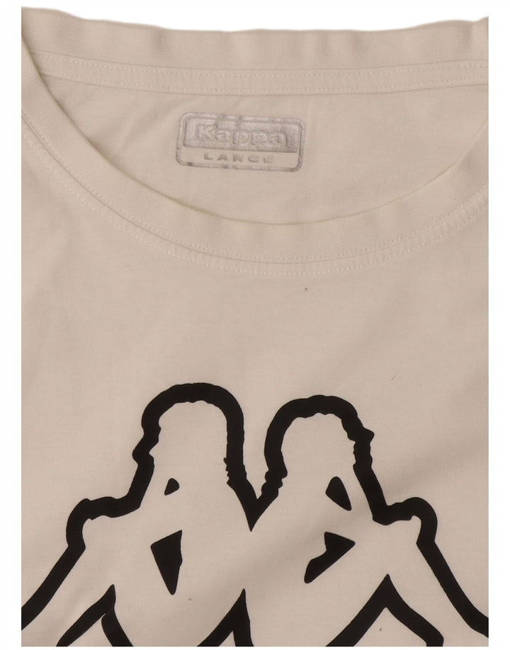 Kappa muška velika bijela majica s grafičkim motivima