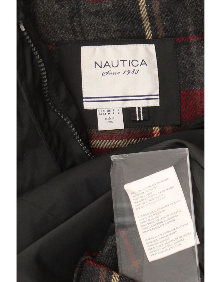 Nautica ženski duffle kaput UK 14 srednje crni pamuk