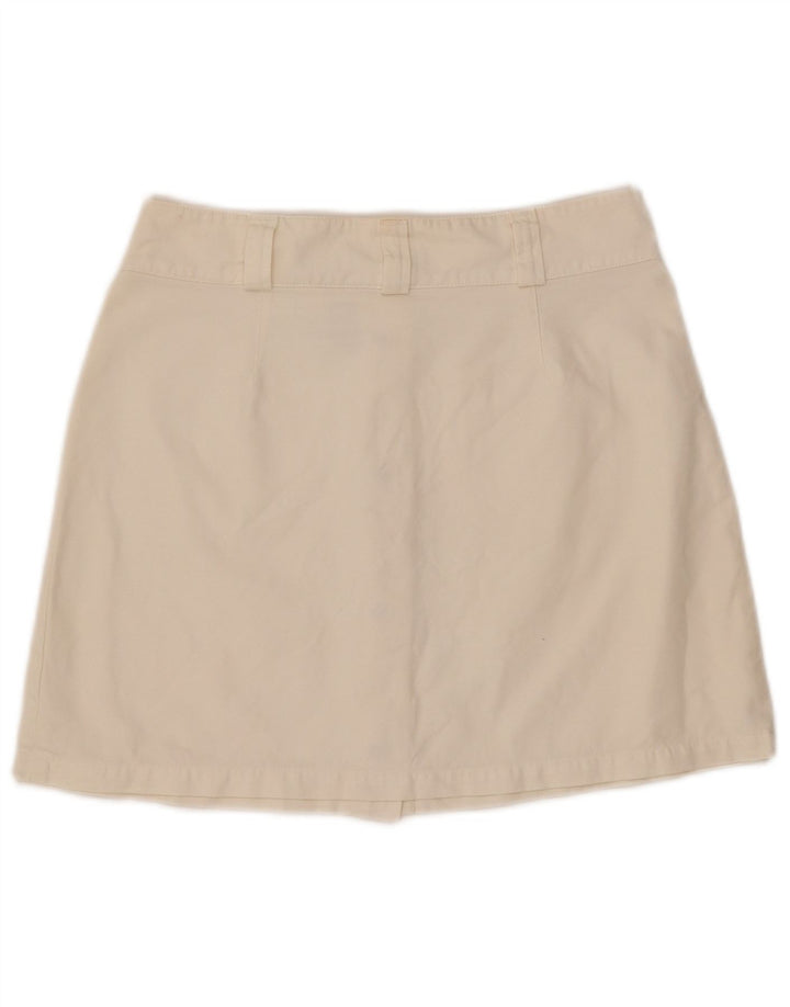 CALVIN KLEIN Ženska mini suknja W30 srednje bijele boje od pamuka