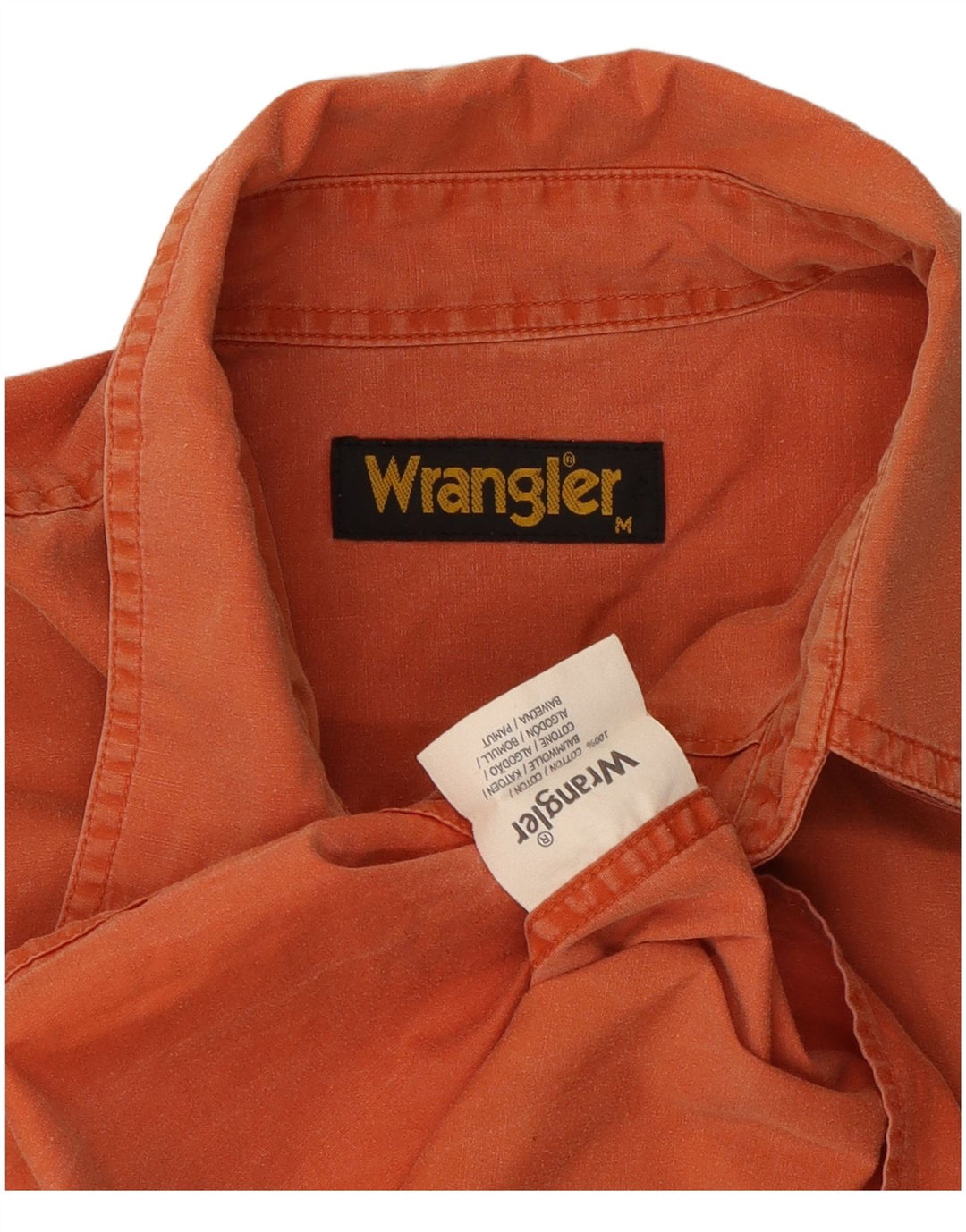 Wrangler muška košulja kratkih rukava srednje narančasta pamuk