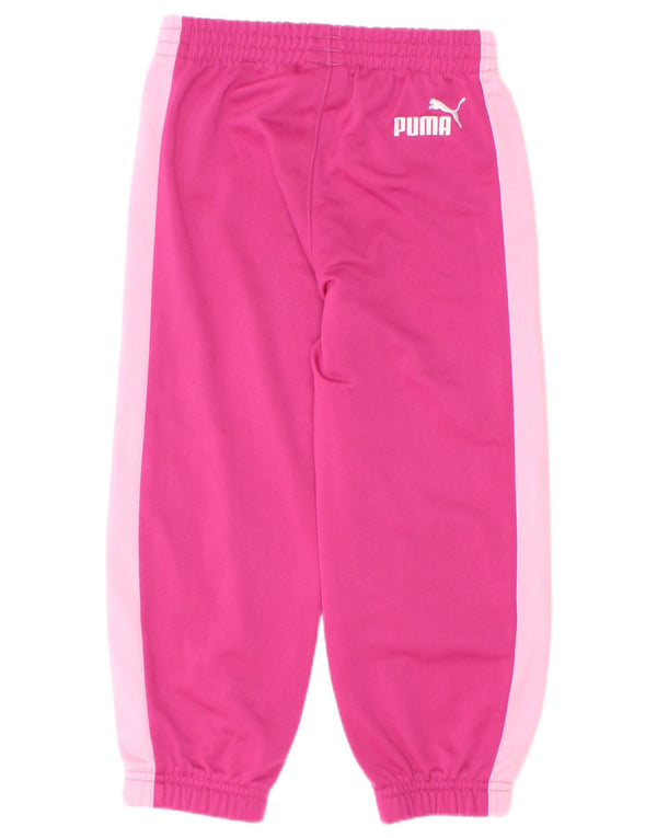 Puma Girls Graphic Trenirka Hlače Joggers 2-3 Years Pink Colourblock
