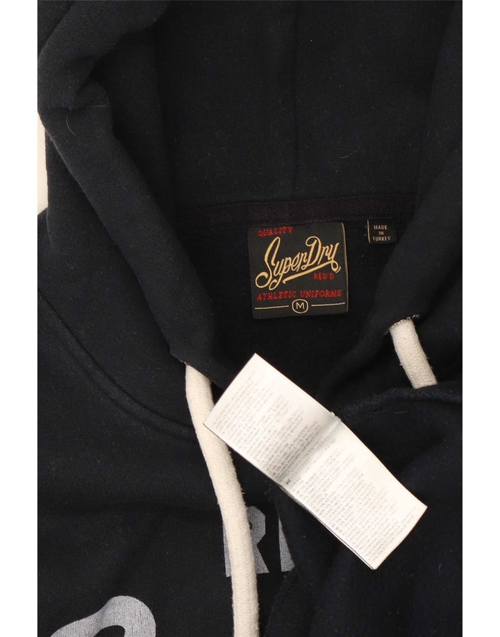 Superdry muška majica s kapuljačom srednje veličine, crni pamuk