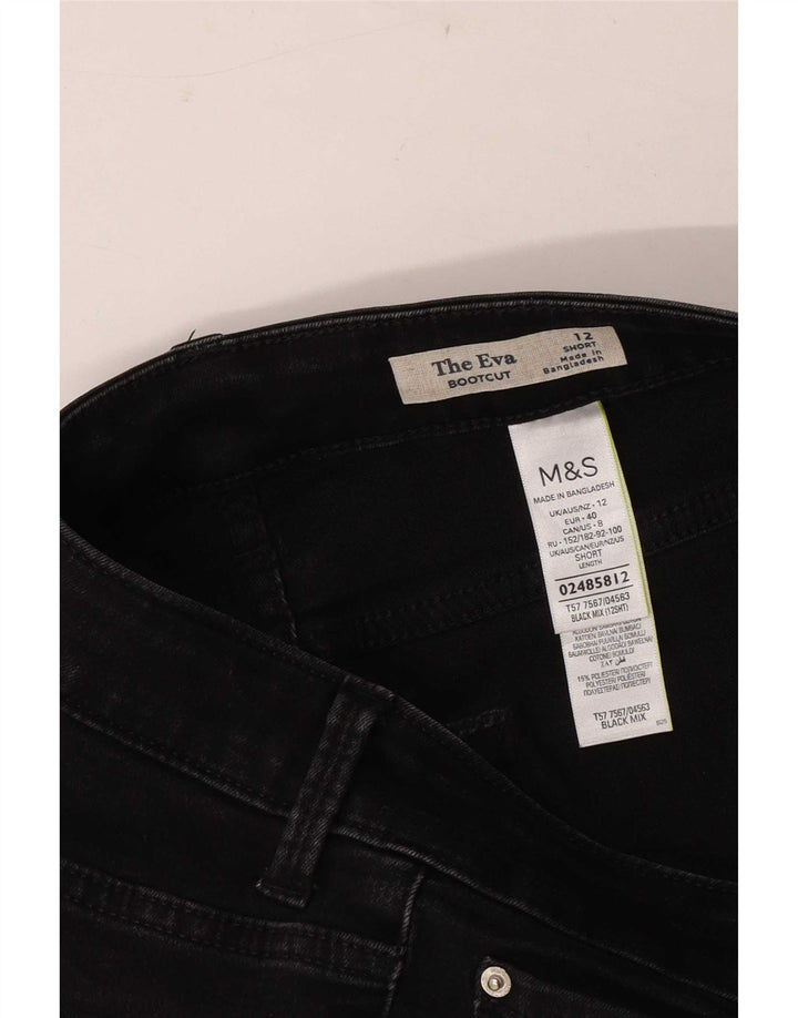 Marks & Spencer ženske traperice The Eva Bootcut UK 12 srednje W30 L28 crne