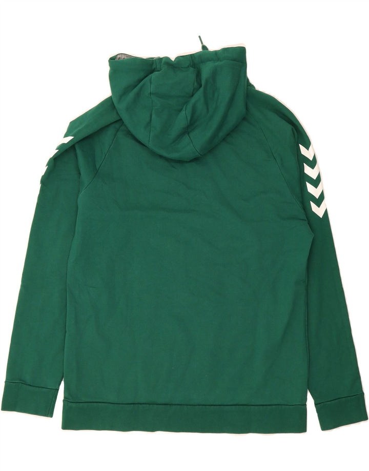 HUMMEL Mens Graphic Hoodie Jumper Medium Green Cotton Vintage Hummel and Second-Hand Hummel from Messina Hembry 