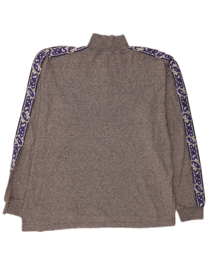 ASICS muška majica dugih rukava s izrezom i patentnim zatvaračem, siva