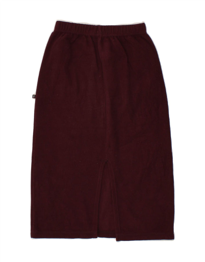 VINTAGE Womens Straight Skirt UK 8 Small W26  Maroon Polyester Vintage Vintage and Second-Hand Vintage from Messina Hembry 