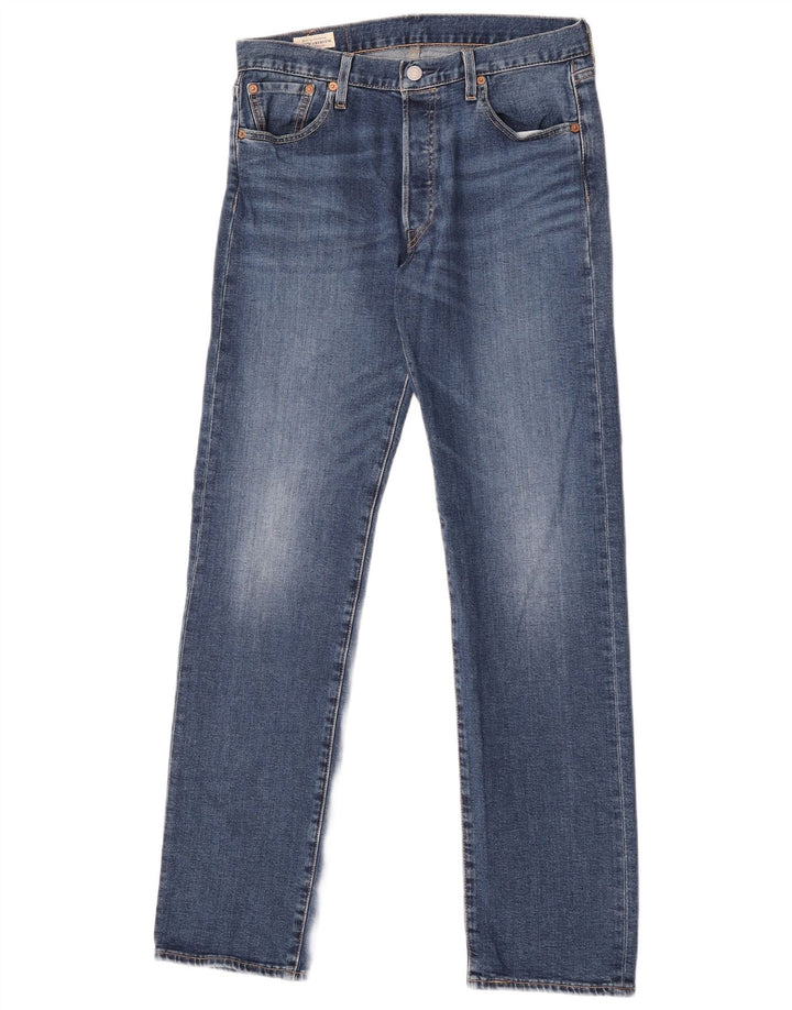 LEVI'S muške 501 ravne traperice W30 L32 plavi pamuk