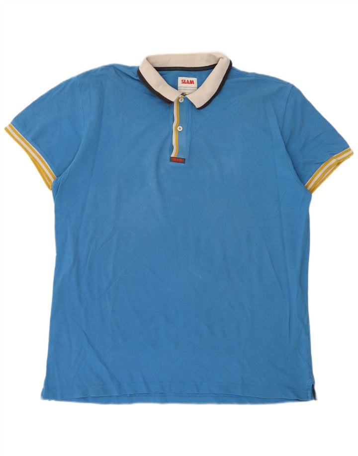 Slam muška polo majica 3XL plavi pamuk