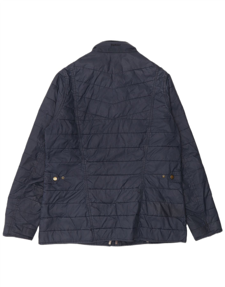 Barbour ženska podstavljena jakna UK 16 Large Navy Blue Colourblock Polyamide