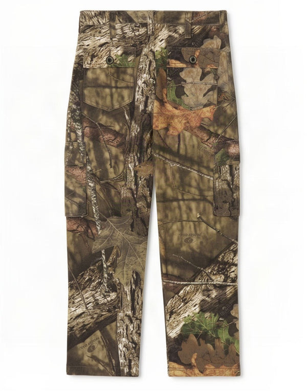 Mossy Oak Cargo hlače za dječake 10-11 godina Large W26 L25 Kaki kamuflažne