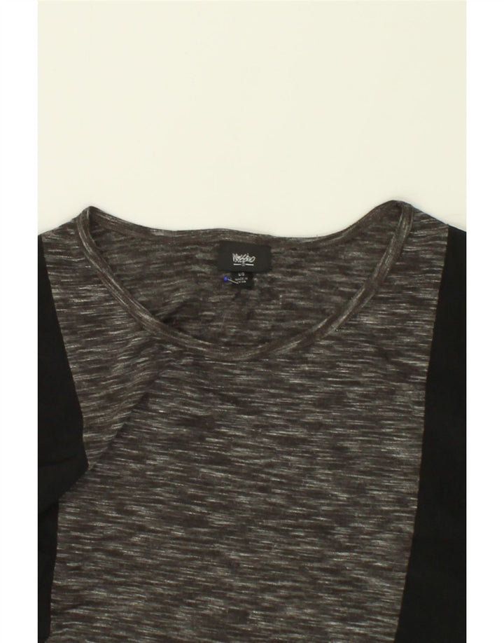 MOSSIMO Womens T-Shirt Top UK 16 Large Grey Colourblock Polyester Vintage Mossimo and Second-Hand Mossimo from Messina Hembry 