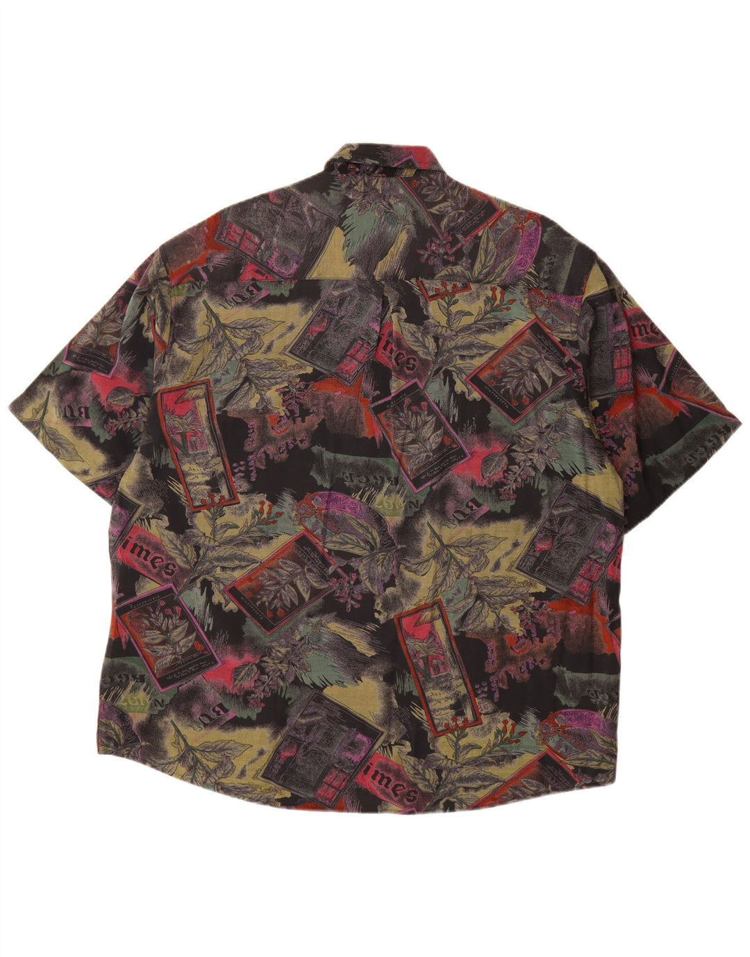 VINTAGE muška košulja kratkih rukava XL višebojna cvjetna viskoza