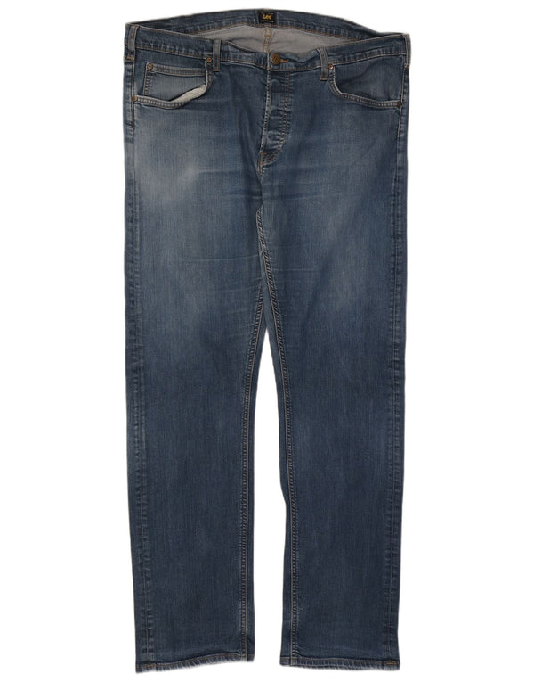 Lee Mens Daren Straight Jeans W42 L34 Plavi pamuk