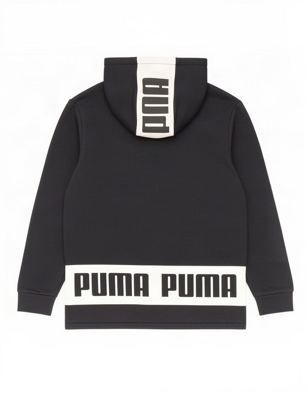 Puma muška majica s kapuljačom s kapuljačom, mali crni pamuk u blokovima boja