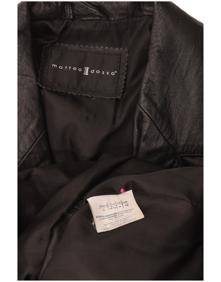 Vintage muška kožna jakna UK 44 2XL crna koža