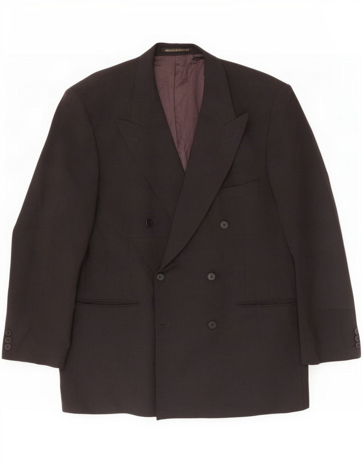 Marks & Spencer muška jakna s dvostrukim kopčanjem UK 44 XL crni poliester