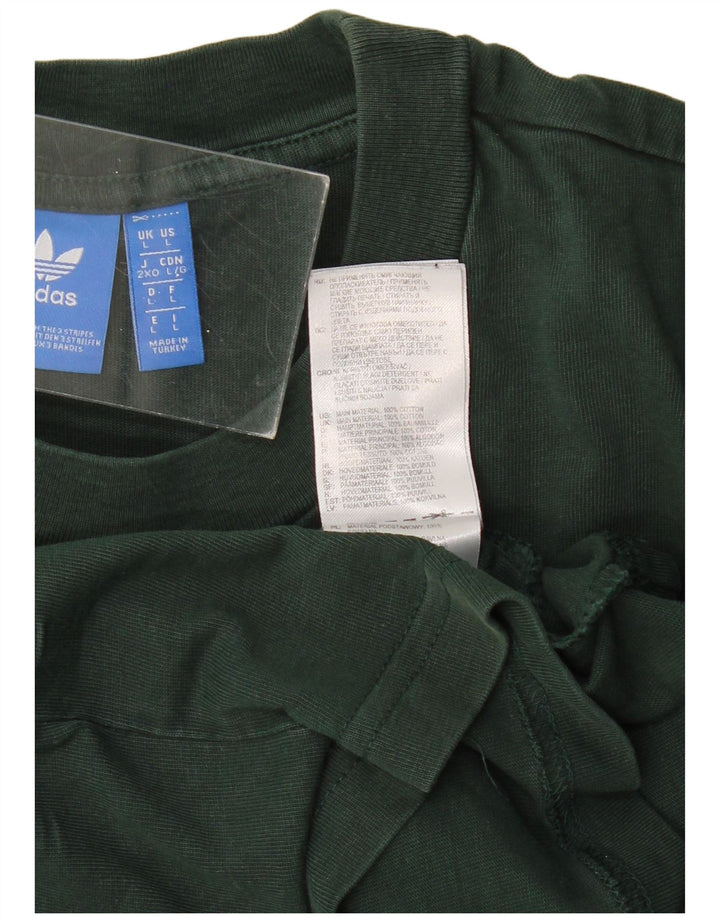 ADIDAS muška majica s grafičkim motivima, veliki zeleni pamuk