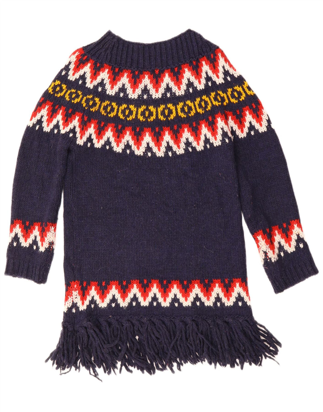 Benetton ženski džemper s brodskim izrezom UK 10 Mali tamnoplavi akril