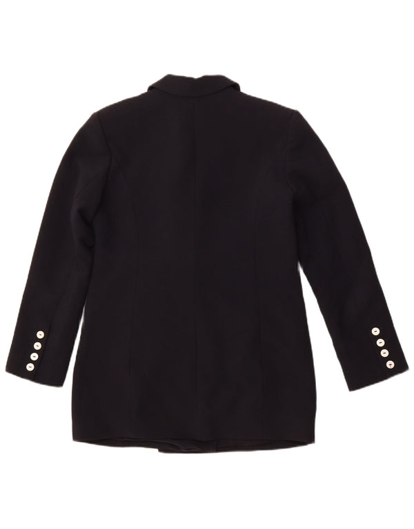 MINT VELVET Ženska jakna s dvostrukim kopčanjem UK 8 Mala crna