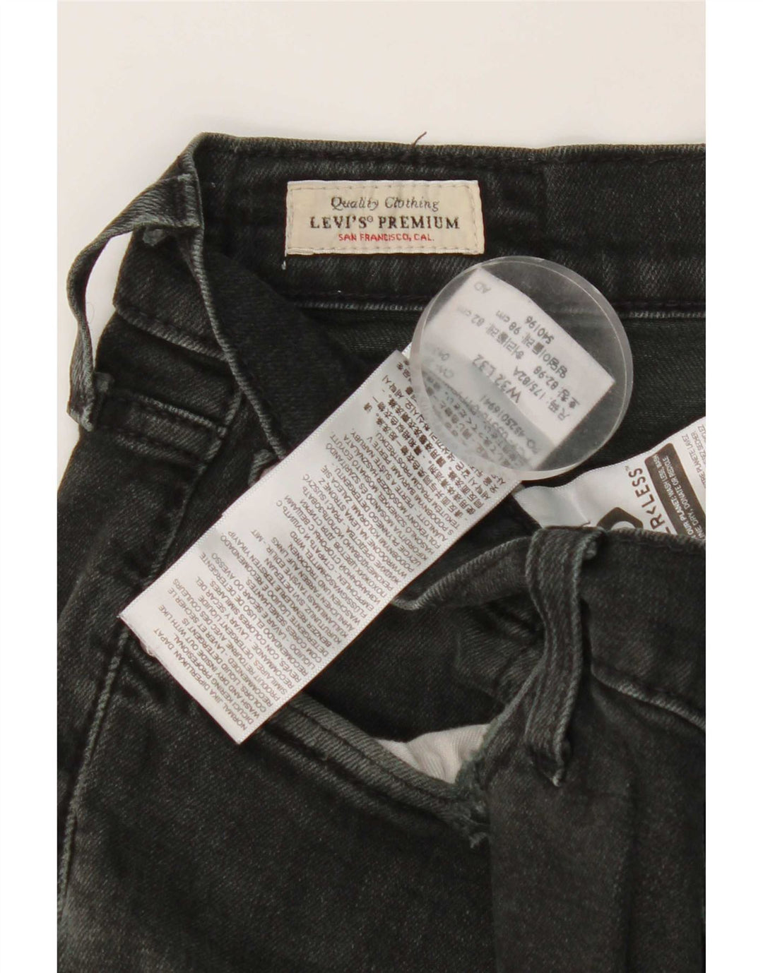 Levi's muške uske traperice W32 L32 crni pamuk