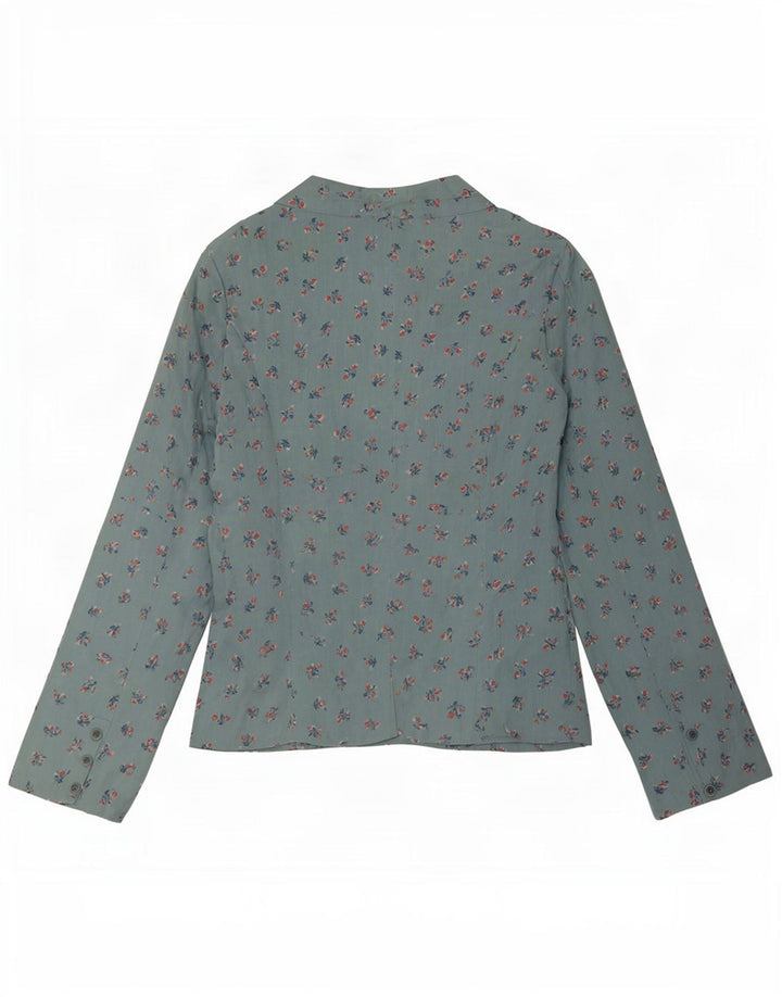 Seasalt ženski sako s 1 gumbom UK 16 Large plava cvjetna posteljina