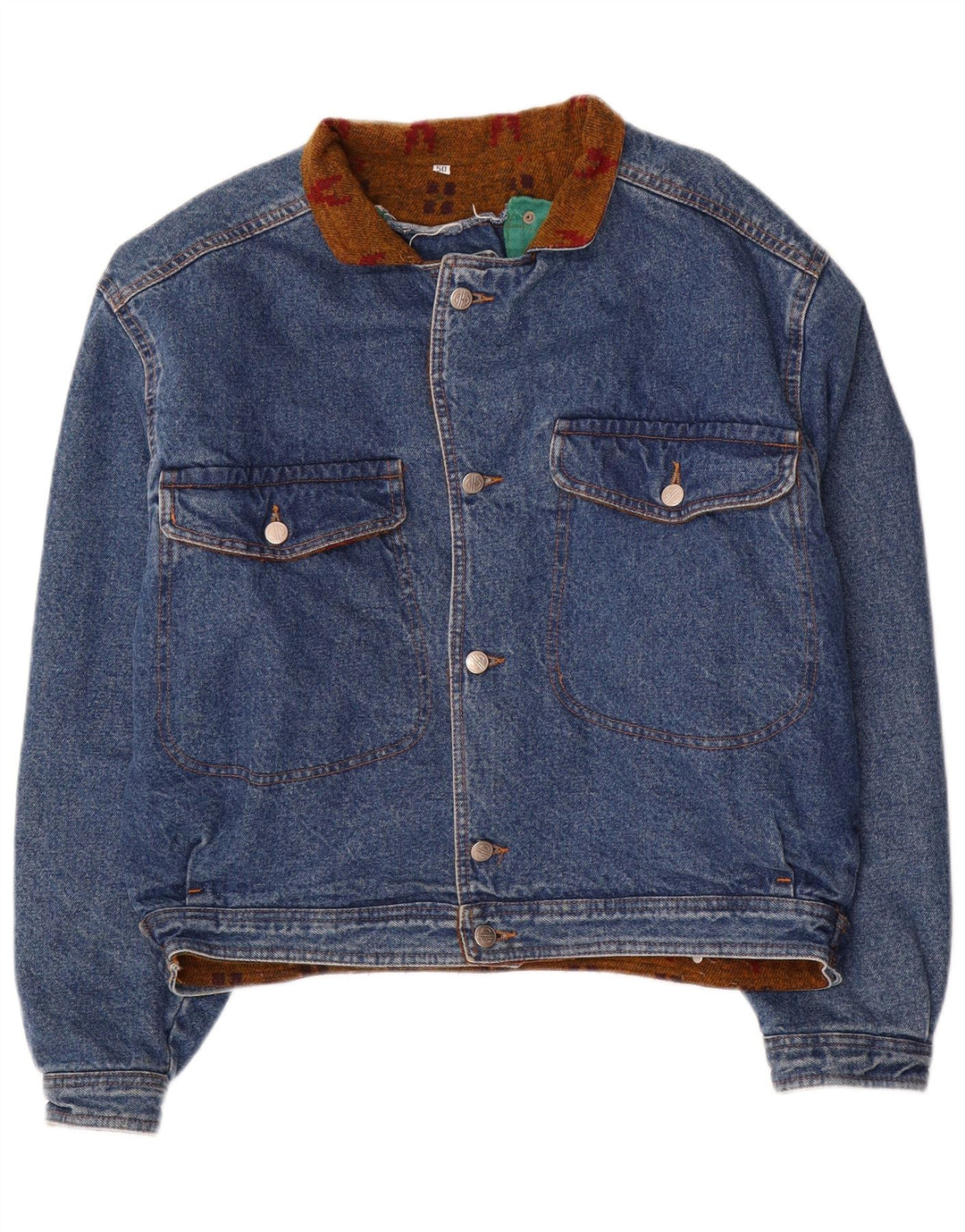 Vintage ženska prevelika traper jakna IT 50 XL plavi pamuk