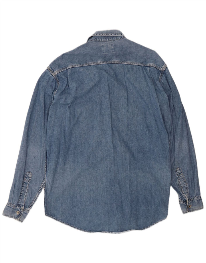 PEPE JEANS Mens Denim Shirt Large Blue Cotton