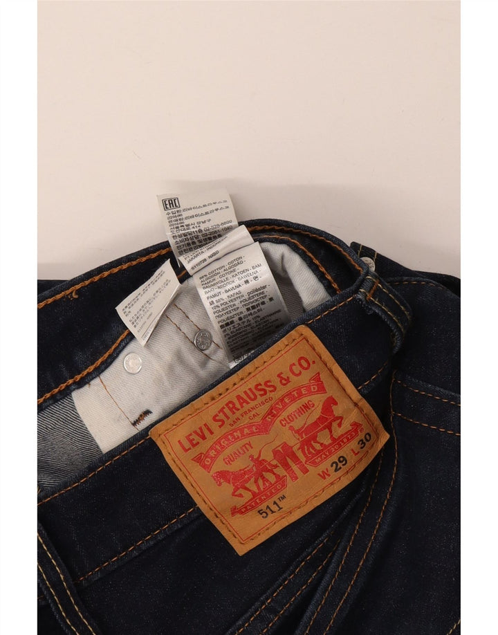 LEVI'S Ženske 511 uske traperice W29 L30 tamnoplavi pamuk