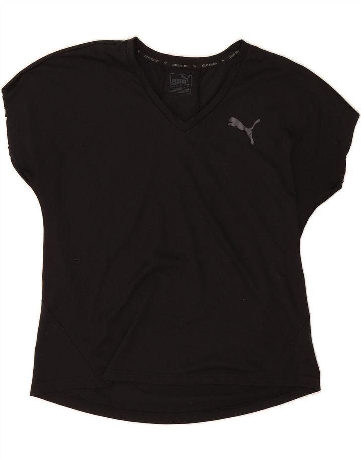 PUMA Womens T-Shirt Top UK 18 XL Black Vintage Puma and Second-Hand Puma from Messina Hembry 