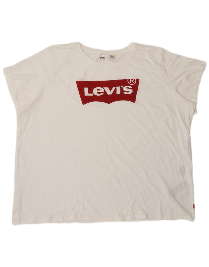 Levi's gornji dio majice kratkih rukava s grafičkim motivima 3XL bijeli pamuk