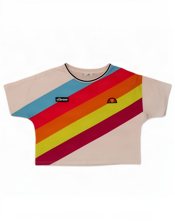 Ellesse ženska majica kratkih rukava s grafičkim motivima UK 12 srednje bijele boje