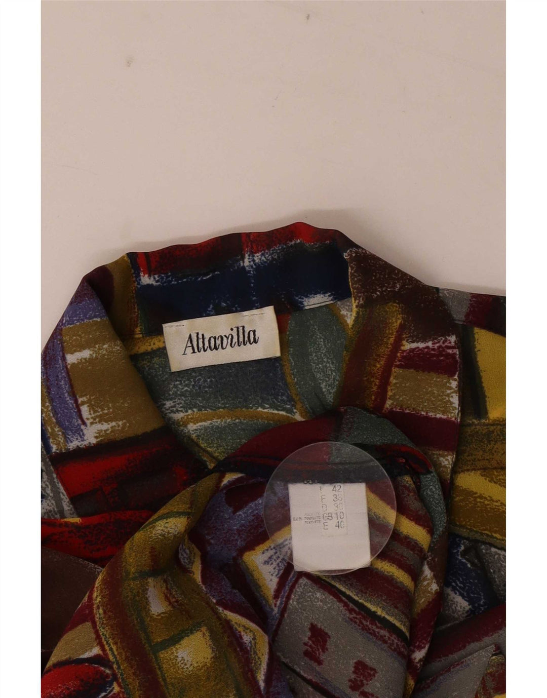 Vintage ženska košulja kratkih rukava UK 10 malih raznobojnih