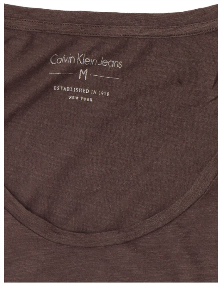 Calvin Klein Jeans Ženska prevelika majica kratkih rukava UK 14 srednje siva