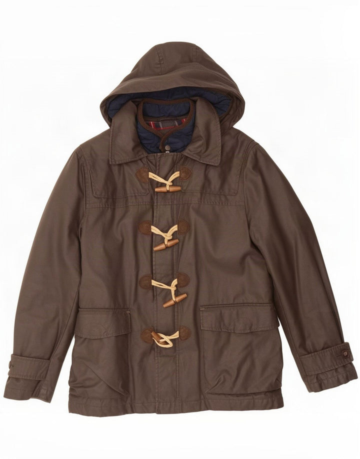 Gutteridge Mens Hooded Duffle Coat IT 48 Medium Brown