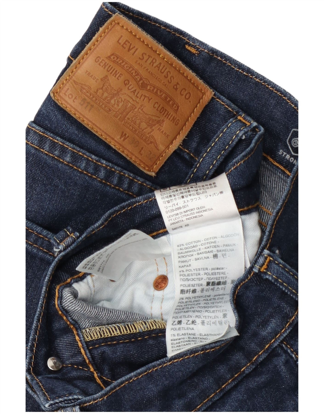 Levi's muške 511 uske traperice W30 L32 tamnoplavi pamuk