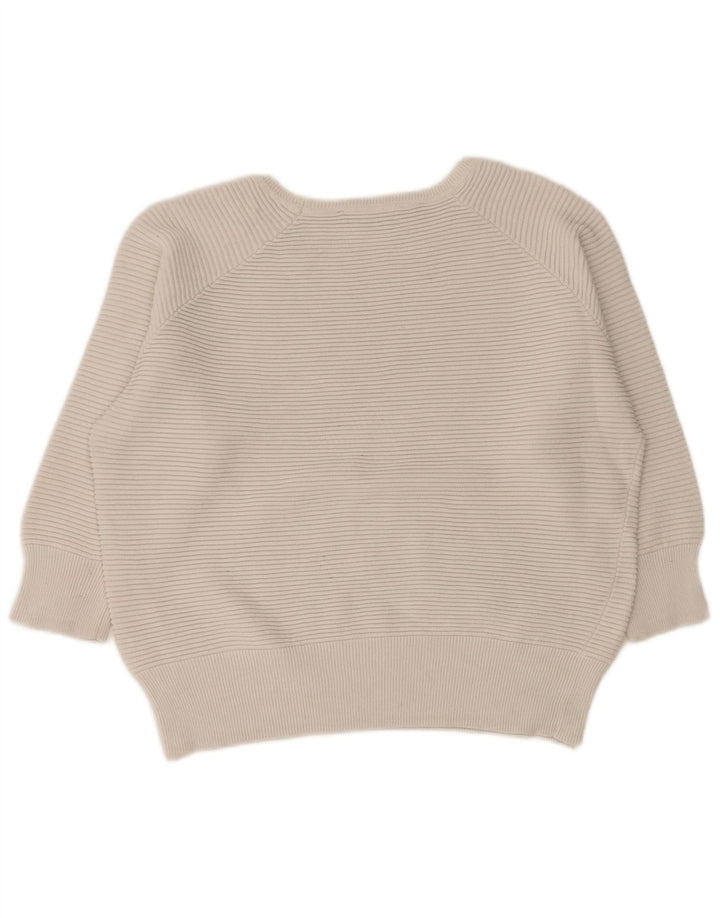 FRENCH CONNECTION Ženski džemper s veznim izrezom UK 10 Mali bijeli