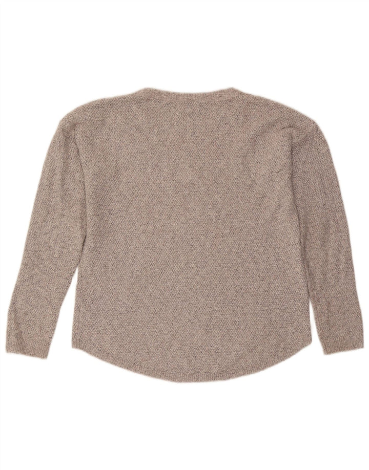 Fat Face ženski prekomjerni džemper s morskim izrezom UK 10 Mali sivi pamuk