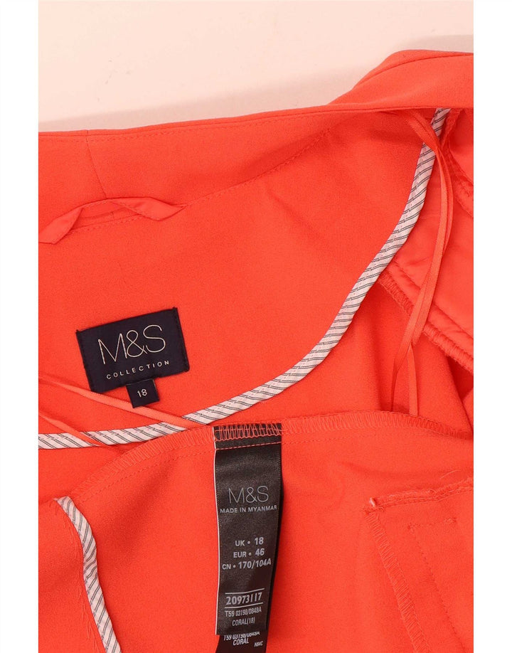 Marks & Spencer ženska jakna s otvorenim sakoom UK 18 XL narančasti poliester