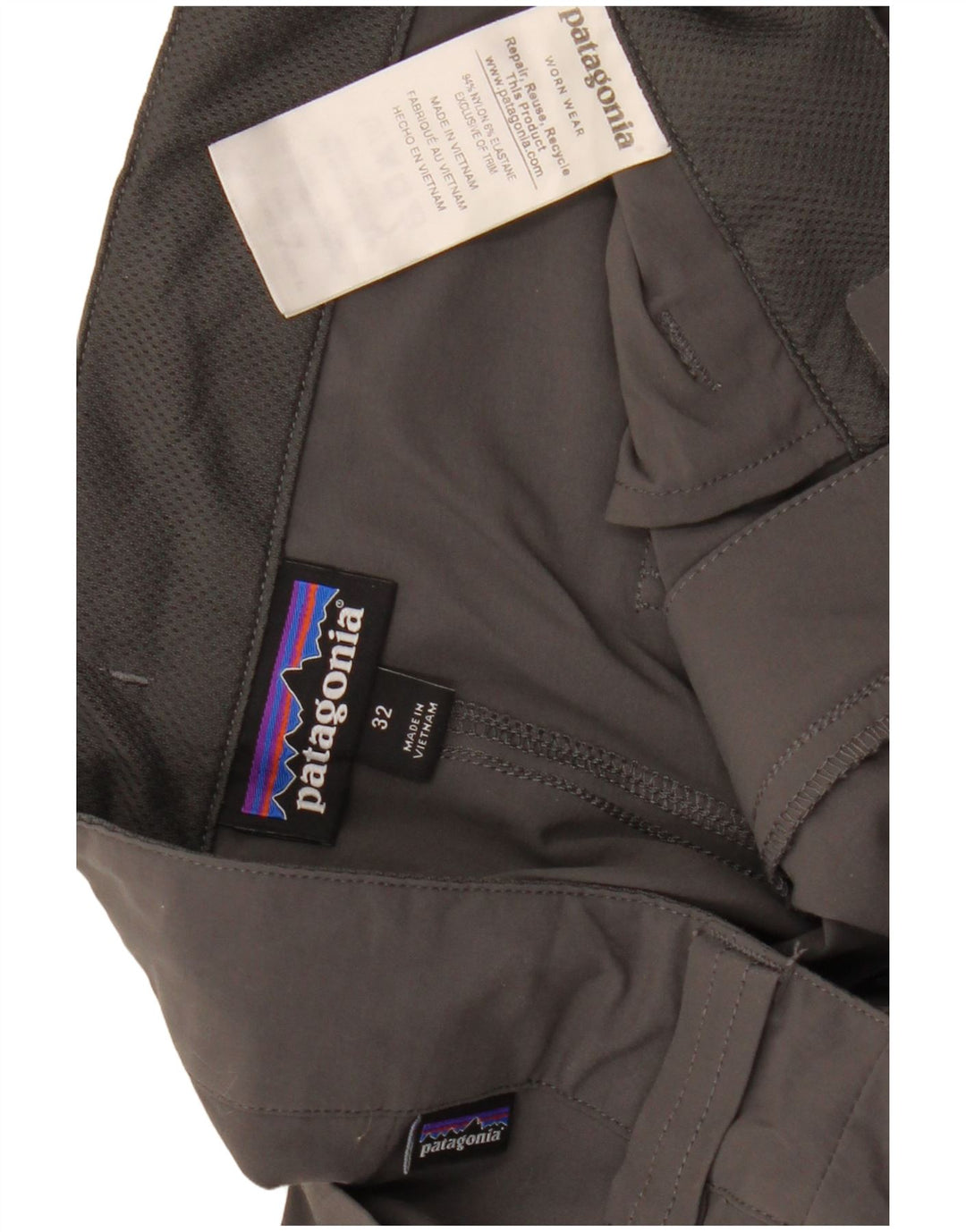 PATAGONIA ženske ravne kargo hlače W32 L31 sivi najlon