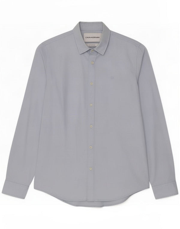 Calvin Klein Jeans muška uska košulja Medium Blue Cotton