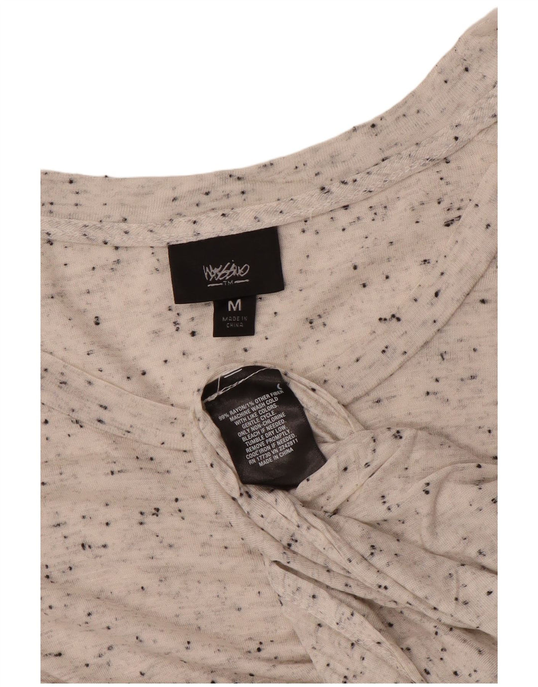 MOSSIMO ženska majica kratkih rukava UK 12 srednje bijele pjegave svile