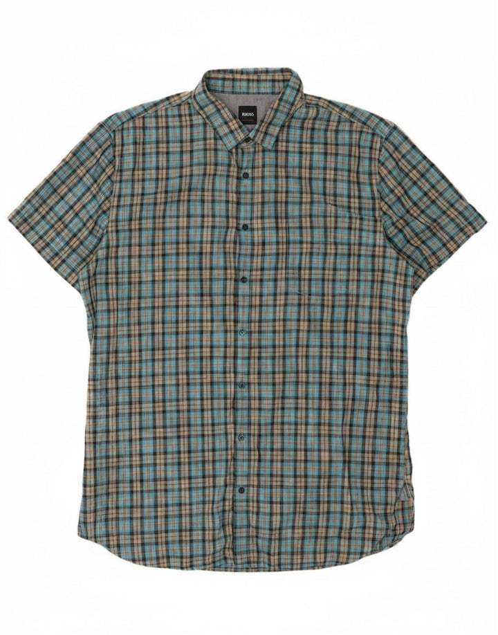 Hugo Boss muška košulja kratkih rukava XL, pamuk u plavoj karici