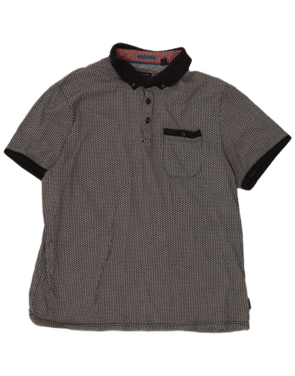 Ted Baker muška polo majica veličina 5 XL crni geometrijski pamuk