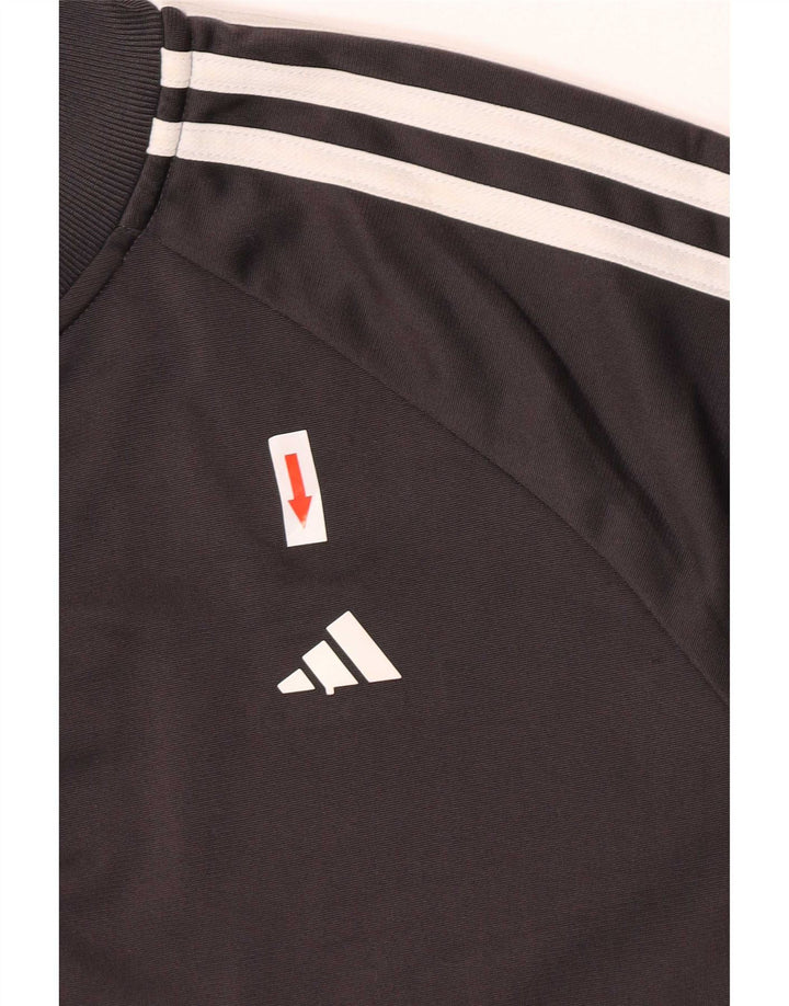 Gornja jakna za trenirku Adidas za dječake 13-14 godina siva poliesterska boja