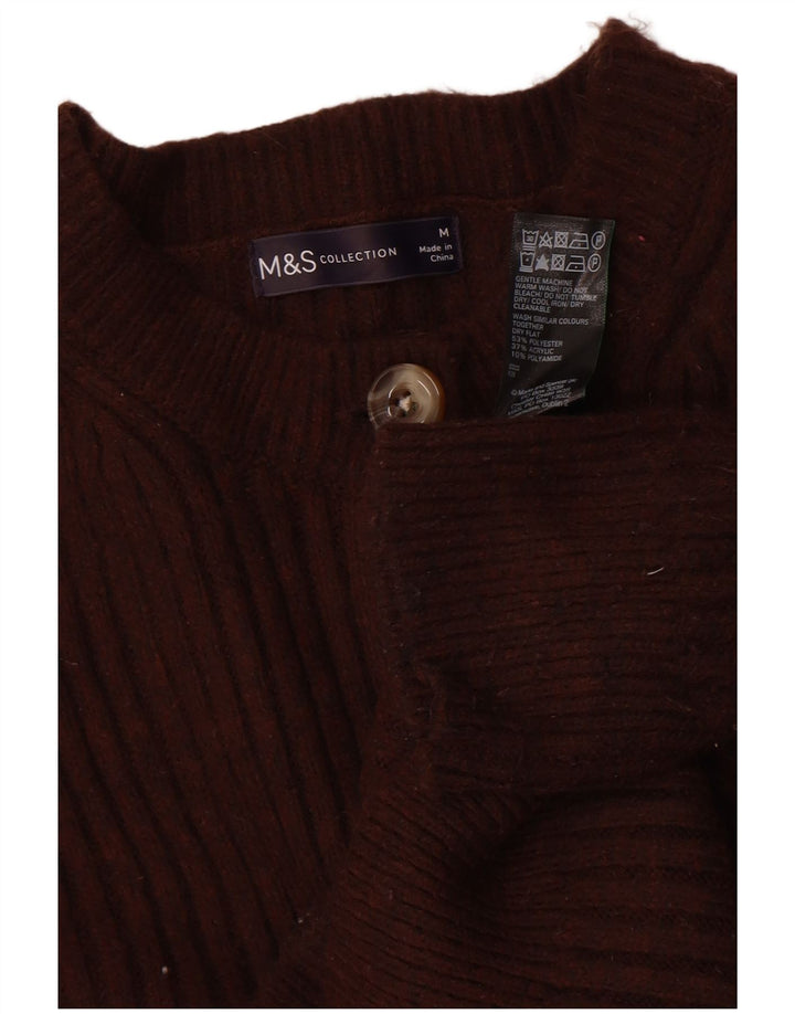 Marks & Spencer ženski kardigan pulover UK 14 srednje smeđi poliester