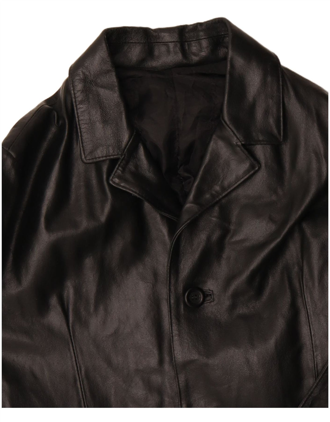 VINTAGE muški kožni kaput UK 36 Mali crni kožni