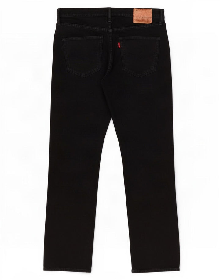 Levi's muške ravne traperice W32 L32 crni pamuk